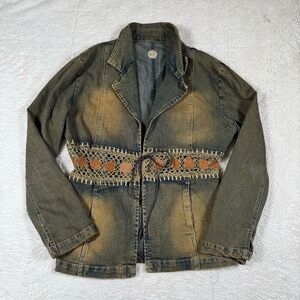 Vintage 90s Crest Women’s Boho Denim Jacket